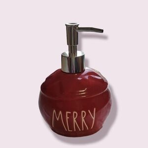 Rae Dunn "Merry" Ornament Soap Pump Dispenser NWOT